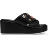 image:imageKARL LAGERFELD Womens Caleigh Platform Wedge Sandal With PinsDark Black