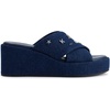 image:imageKARL LAGERFELD Womens Caleigh Platform Wedge Sandal With PinsDark Denim