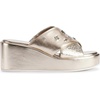 image:imageKARL LAGERFELD Womens Caleigh Platform Wedge Sandal With PinsWhite Gold