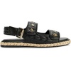 image:imageKARL LAGERFELD Womens Charlay Double Strap Sandal With Pin EmbellishmentsDark Black