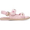 image:imageKARL LAGERFELD Womens Charlay Double Strap Sandal With Pin EmbellishmentsLight Blush