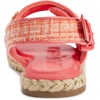 image:imageKARL LAGERFELD Womens Charlay Double Strap Sandal With Pin EmbellishmentsSunset Coral
