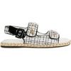 image:imageKARL LAGERFELD Womens Charlay Double Strap Sandal With Pin EmbellishmentsWhiteBlack