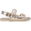 image:imageKARL LAGERFELD Womens Charlay Double Strap Sandal With Pin EmbellishmentsWhiteGold