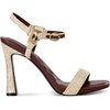 image:imageKARL LAGERFELD Womens Cybil Evening Ankle Strap Dress HeelNatural