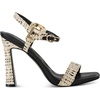 image:imageKARL LAGERFELD Womens Cybil Evening Ankle Strap Dress HeelNaturalBlack