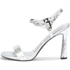 image:imageKARL LAGERFELD Womens Cybil Evening Ankle Strap Dress HeelSilver