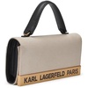image:imageKARL LAGERFELD Womens Jacqueline Wallet on a String CrossbodyNaturalBlack