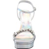 image:imageKarl Lagerfeld Paris womens Jala Ankle Strap Dress SandalIrridescent