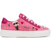 image:imageKarl Lagerfeld Womens Cate Pins Tweed Lace up SneakerPinkHot Pink