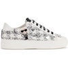 image:imageKarl Lagerfeld Womens Cate Pins Tweed Lace up SneakerWhiteBlack