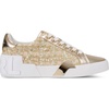 image:imageKarl Lagerfeld Womens Melora Lace Up SneakerCreamGold