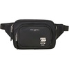 image:imageKARL LAGERFELD Paris Womens Voyage Belt BagBlackSilver