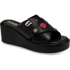 image:imageKARL LAGERFELD Womens Caleigh Platform Wedge Sandal With PinsDark Black