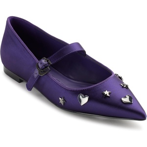 image:imageKARL LAGERFELD Paris Womens Veyda Mary Jane FlatsDeep Plum
