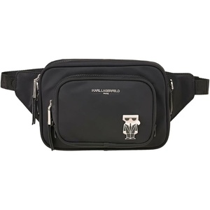 image:imageKARL LAGERFELD Paris Womens Voyage Belt BagBlackSilver