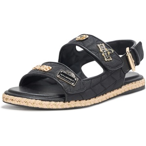 image:imageKARL LAGERFELD Womens Charlay Double Strap Sandal With Pin EmbellishmentsBlack