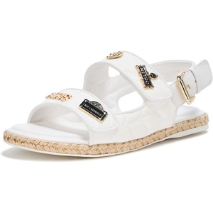 image:imageKARL LAGERFELD Womens Charlay Double Strap Sandal With Pin EmbellishmentsBright White