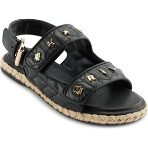 image:imageKARL LAGERFELD Womens Charlay Double Strap Sandal With Pin EmbellishmentsDark Black