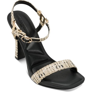 image:imageKARL LAGERFELD Womens Cybil Evening Ankle Strap Dress HeelNaturalBlack