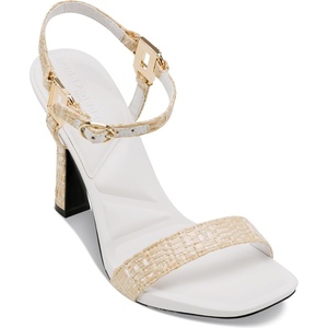 image:imageKARL LAGERFELD Womens Cybil Evening Ankle Strap Dress HeelNaturalBright White