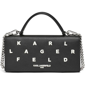 image:imageKARL LAGERFELD Womens Jacqueline Wallet on a String CrossbodyBlackWhite