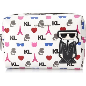 image:imageKARL LAGERFELD Womens Maybelle Cosmetic BagMultiWhite