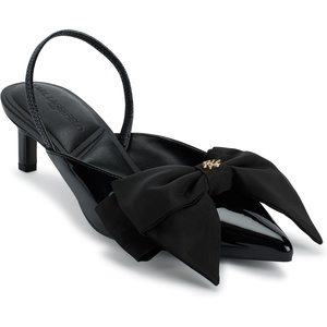 image:imageKARL LAGERFELD Womens Sharla Pointed Toe Slingback Pump With Oversized BowBlack