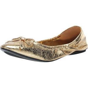image:imageKARL LAGERFELD Womens Velma Ballet FlatsGold