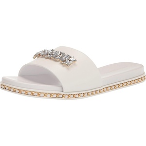 image:imageKarl Lagerfeld Paris womens Bijou Fashion Slide SandalBright White