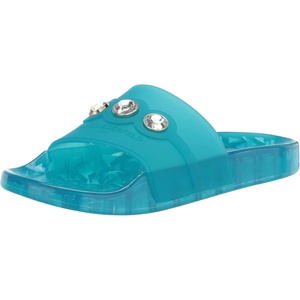 image:imageKarl Lagerfeld Paris womens Bijou Fashion Slide SandalElectric Teal
