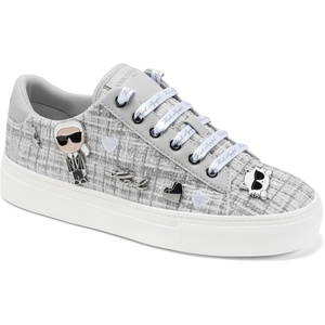 image:imageKarl Lagerfeld Womens Cate Pins Tweed Lace up SneakerGrey