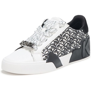 image:imageKarl Lagerfeld Womens Melora Lace Up SneakerBright WhiteBlack