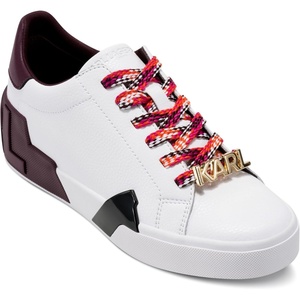 image:imageKarl Lagerfeld Womens Melora Lace Up SneakerBright WhiteWine