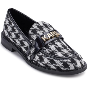image:imageKarl Lagerfeld Womens Randall Loafer with Logo HardwareBlackWhite