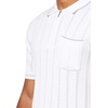 image:imageKARL LAGERFELD Mens 14 Zip Ribbed Fitted Collared SweaterWhite