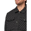image:imageKARL LAGERFELD Mens Collared Patterned Chest Pockets Relaxed Fit Shirt JacketBlkWht