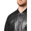 image:imageKARL LAGERFELD Mens Collared Pockets Mixed Media Bomber JacketBlack