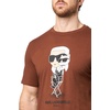 image:imageKARL LAGERFELD Mens Crewneck Short Sleeve Graphic Design TShirtCappucino