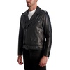 image:imageKARL LAGERFELD Mens Exposed Zippers and Studs Biker Leather JacketBlack