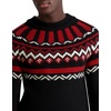 image:imageKARL LAGERFELD Mens Fairisle SweaterBlackRed