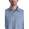 image:imageKARL LAGERFELD Mens Long Sleeve Four Pocket TopBlueWhite