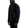 image:imageKARL LAGERFELD Mens Outerwear Banded Collar Faux Shearling Jacket With Leather TrimsBlack