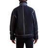 image:imageKARL LAGERFELD Mens Outerwear Banded Collar Faux Shearling Jacket With Leather TrimsBlack