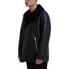 image:imageKARL LAGERFELD Mens Outerwear Faux Shearling Collared Button Front JacketBlack