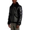image:imageKARL LAGERFELD Mens Outerwear Faux Shearling Collared Mixed Media JacketBlack