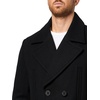 image:imageKARL LAGERFELD Mens Outerwear Wool Coat With Faux Leather CuffsBlack