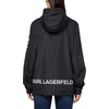 image:imageKARL LAGERFELD Mens Pullover Hooded Arm amp Chest Logo JacketBlackWhite