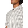 image:imageKARL LAGERFELD Mens Short Sleeve Button Front Collared Woven DressWhiteBlack