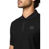 image:imageKARL LAGERFELD Mens Straight Collar Chest Logo 14 Zip Collared PoloBlack